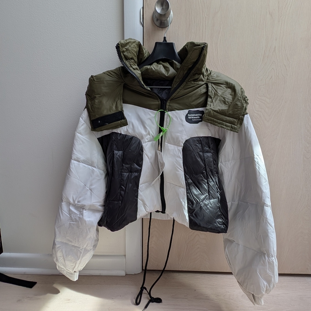 Women's Two-Tone Puffer Jacket NWT